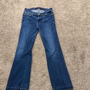 7 For All Mankind Blue Flare Jeans